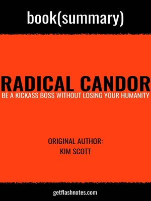 cover image of Book Summary: Radical Candor